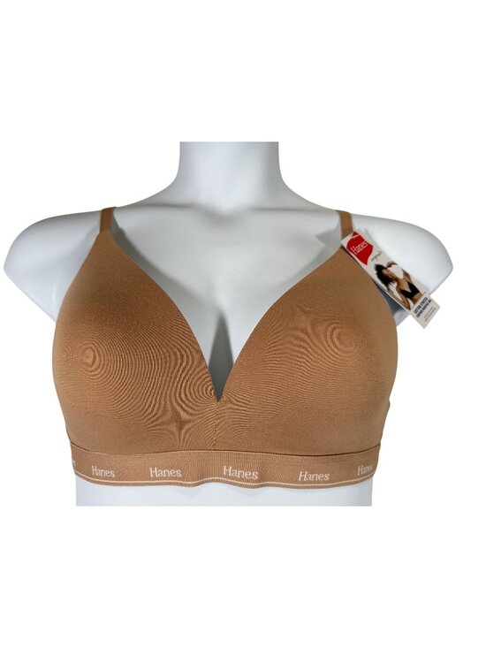 Hanes Other - Hanes Originals Womens 2XL Cotton Stretch Contour Wirefree Bra Adjustable Straps